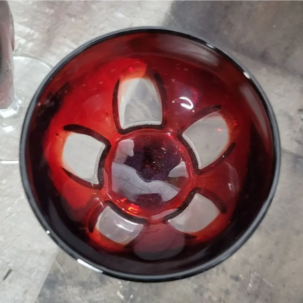 Vintage Cristal D'Arques Durand Red Wine Glasses